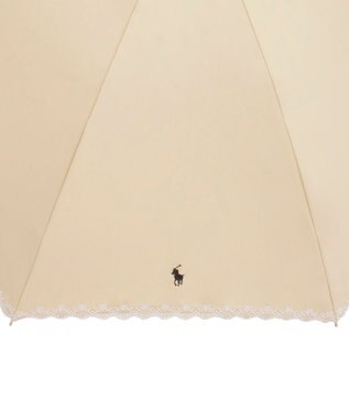 MOONBAT POLO RALPH LAUREN（ポロ ラルフローレン）晴雨兼用日傘 無地 刺繍 長傘 遮光率100％ 遮熱 UV キャメル