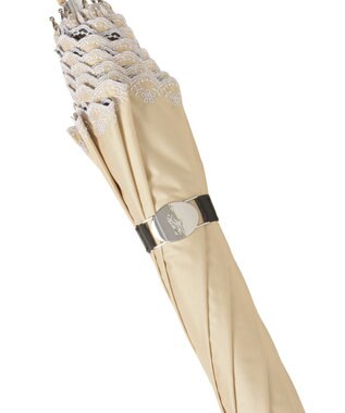 MOONBAT POLO RALPH LAUREN（ポロ ラルフローレン）晴雨兼用日傘 無地 刺繍 長傘 遮光率100％ 遮熱 UV キャメル