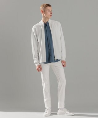 JOSEPH HOMME 【イージーケア】 ヴィスコースリンクス　ジップアップカーディガン ホワイト系