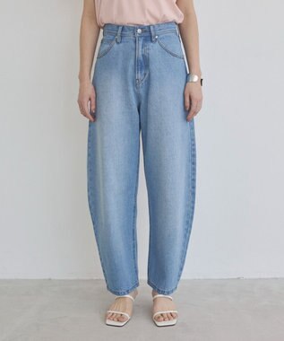 WEGO 【ANGIE VINTAGE/SMLサイズ展開】カーブデニムパンツ ブルー