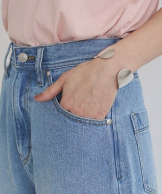 WEGO 【ANGIE VINTAGE/SMLサイズ展開】カーブデニムパンツ ブルー