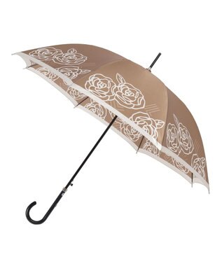 MOONBAT LANVIN COLLECTION 長傘 ローズ サテンプリント ジャンプ 耐風