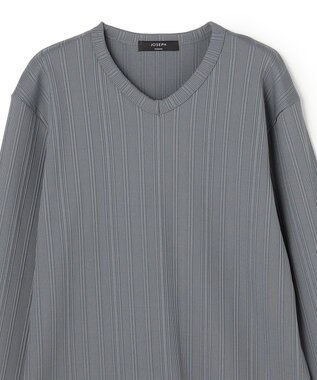 JOSEPH HOMME テックリブジャージー　Vネックカットソー グレー系