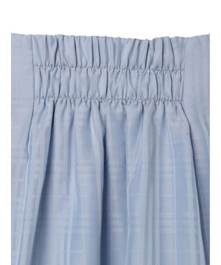 earth music&ecology シアーチェックフレアスカート Sax