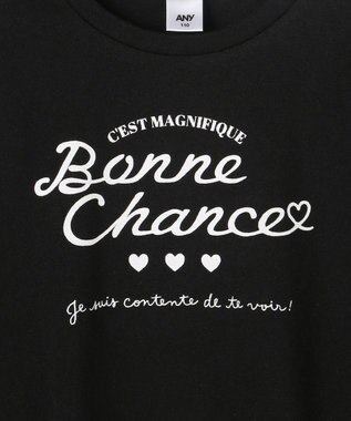 ANY KIDS 【WEB限定】7days プリント 長袖Tシャツ ブラック×ロゴ