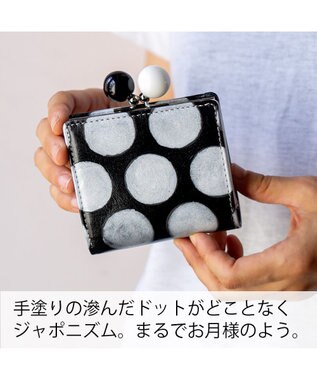 tsumori chisato CARRY フルムーンドット がま口 折り財布 ミニ財布 シルバー