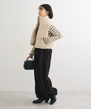 Green Parks ・ｓｗｉｎｇ　ｂｙ　ワイドコールベスト Light Beige