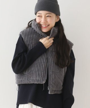 Green Parks ・ｓｗｉｎｇ　ｂｙ　ワイドコールベスト Charcoal Gray