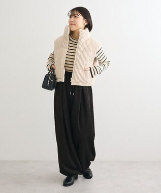 Green Parks ・ｓｗｉｎｇ　ｂｙ　ワイドコールベスト Light Beige