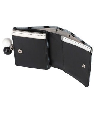 tsumori chisato CARRY フルムーンドット がま口 折り財布 ミニ財布 シルバー