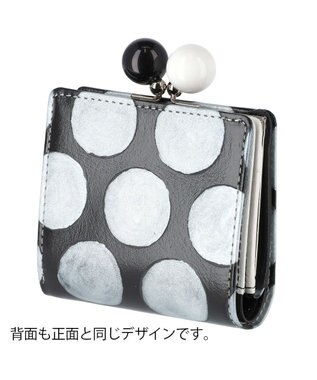 tsumori chisato CARRY フルムーンドット がま口 折り財布 ミニ財布 シルバー
