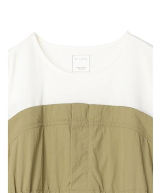 Green Parks 布帛ドッキングドロストワンピース Light Khaki