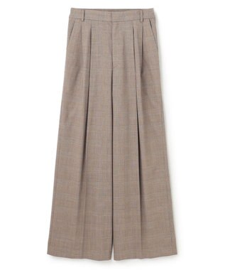 BEIGE， 【洗える】MER / グレンチェックパンツ Beige