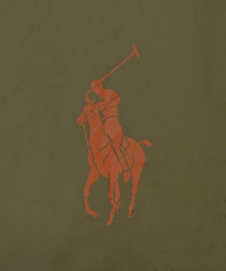 MOONBAT POLO RALPH LAUREN(ポロ ラルフローレン)ポロポニー ポケッタブル レインバッグ Mサイズ 無地 ストラップベルト付き カーキー