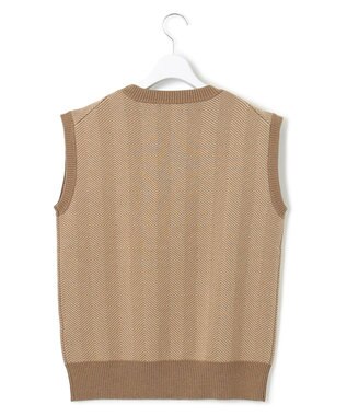 J.PRESS YORK STREET 【WOMEN】ヘリンボーンニットベスト ベージュ系3