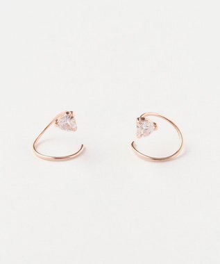 Phoebe 【K10RG】ハーティーダブルループピアス ローズゴールド