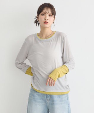 earth music&ecology レイヤードシアープルオーバー Light Gray