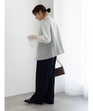 Te chichi 【セレモニーアイテム】ツイードVネックジレ グレー