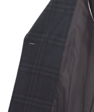 JOSEPH HOMME PLAID MELTON COAT ネイビー系3