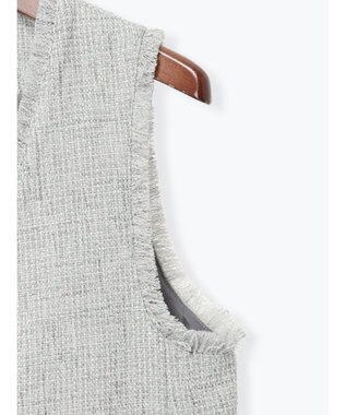 Te chichi 【セレモニーアイテム】ツイードVネックジレ グレー