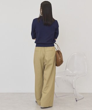 AMERICAN HOLIC 襟付き配色ニット Navy