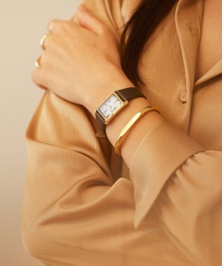 CITIZEN 【電池交換不要】レクタンギュラーウオッチ イエローゴールドEW5622-09P イエローゴールド