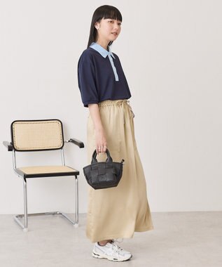 AMERICAN HOLIC 【マルチ機能】サテンベイカースカート Light Beige