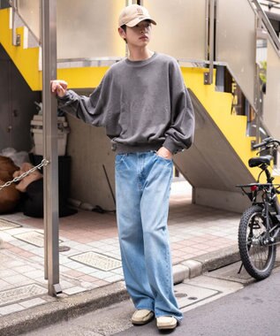 WEGO 【ユニセックス着用ITEM】バルーンクロップドプルオーバー ブラックその他