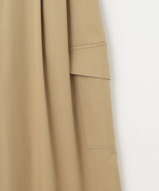 自由区 L 【カタログ掲載・接触冷感・UVカット・洗える】デニムライクボトムフレアワイド パンツ ベージュ