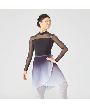 Chacott 【Nela ライン】ロングスリーブレオタード ブラック