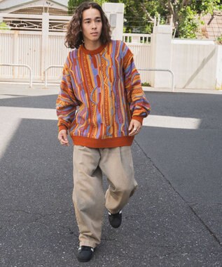 WEGO 3Dニットプルオーバー オレンジ