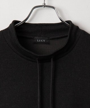 WEGO フェイクレイヤードモックネックベストT（LS） ブラック中濃色