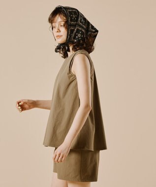 San-ai Resort（三愛水着楽園） 【カップ付きセット水着】タンキニ セット水着　無地【Ungrid（アングリッド）】 カーキ