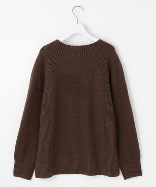 ANY SIS ボートネックAir ニット ブラウン