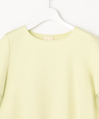 ANY SIS チュール切替ランタンスリーブ プルオーバー ライム