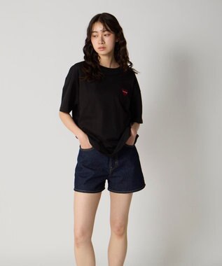 OP／FILA 【Ocean Pacific】ワンポイントベーシックTシャツ ブラック