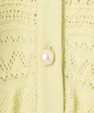 組曲 【WEB限定カラーあり】コットンポリエステル 編み柄カーディガン 【WEB限定】ライム系9