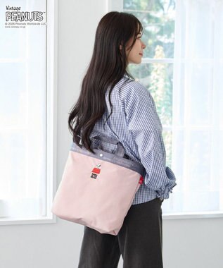 ROOTOTE 8505【ルートート】スヌーピー IP.ミディアム2w.ピーナッツ-1D 02：ピンク