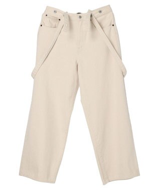 CRAFT STANDARD BOUTIQUE 【２ｗａｙ】デニムサロペットパンツ Ivory