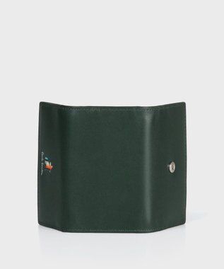 Paul Smith マーケトリーストライプラビット キーケース ダークグリーン