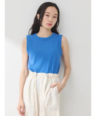 earth music&ecology リブタンクトップ Blue