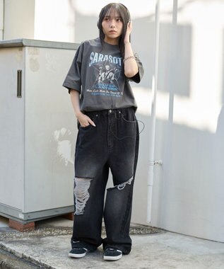 WEGO 【ユニセックス着用ITEM/SMLサイズ展開】ヴィンテージライクグラフィックT（SS） 柄2