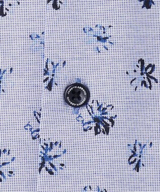 JOSEPH ABBOUD 【ジャージー素材・ストレッチ・イージーケア】コンパクトジャージープリント シャツ ブルー系5