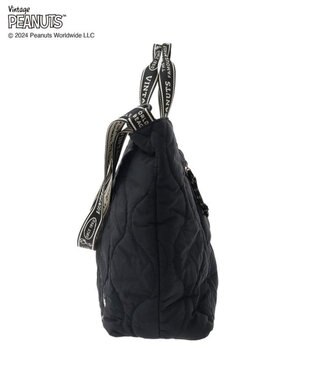 Green Parks ■ＰＥＡＮＵＴＳ　キルティングトートＬ Black