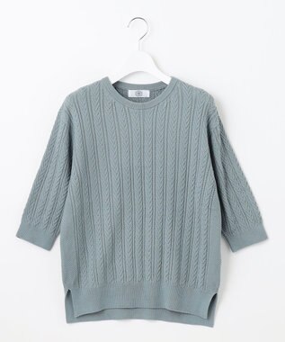 J.PRESS LADIES L 【洗える】 TSUBOMI WG ニット スモーキーグリーン系