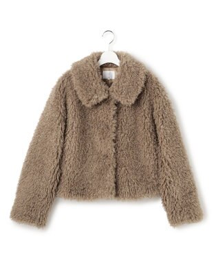 23区 【GOLD LABEL】カーリーニードルファー ブルゾン キャメルベージュ