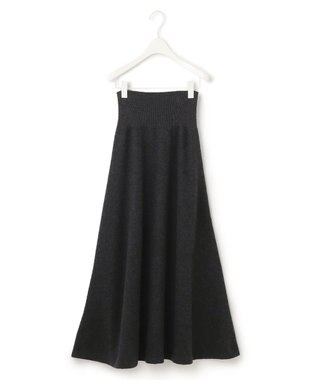 ICB L 【WEB限定カラーあり】ミルドウール ニットスカート チャコール系