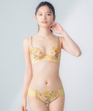 Wing ブラジャー 背中の段差をスムージング 脇高設計 胸ふっくら 【後ろ姿きれいブラ】 ブラ KB2721 ウイング／ワコール イエロー