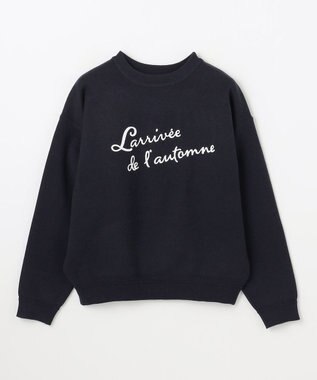 ANY 刺繍ロゴニット ネイビー