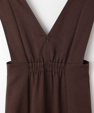 ANY SIS 【洗える】タイト ジャンパースカート ブラウン